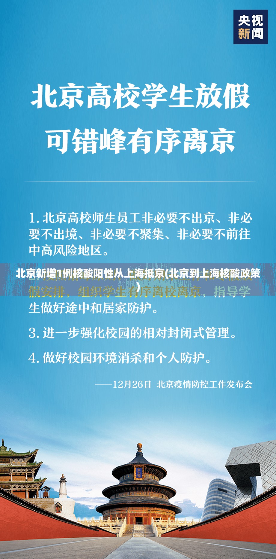 北京新增1例核酸阳性从上海抵京(北京到上海核酸政策)