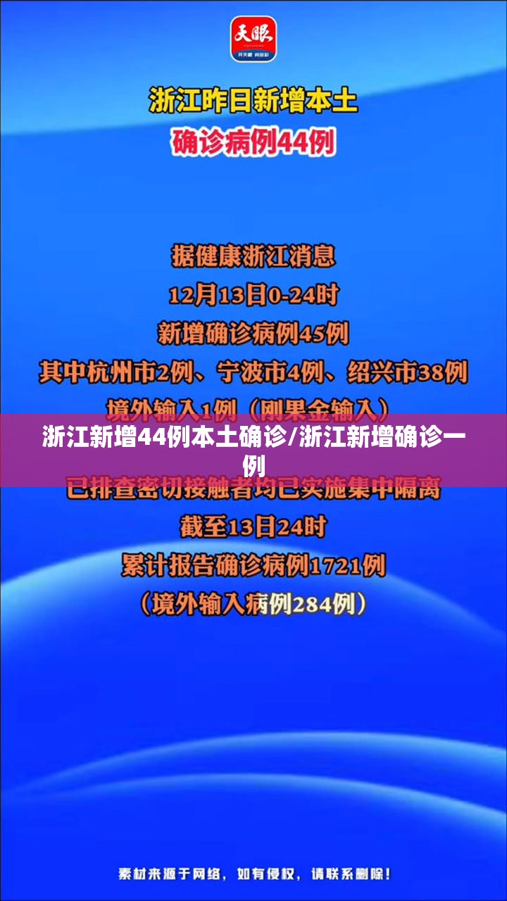 浙江新增44例本土确诊/浙江新增确诊一例 浙江新增44例本土确诊/浙江新增确诊一例