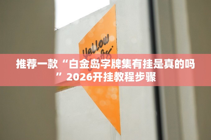 推荐一款“白金岛字牌集有挂是真的吗”2026开挂教程步骤