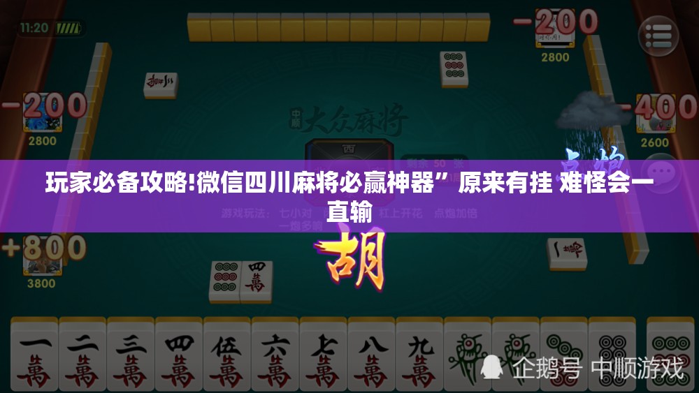 玩家必备攻略!微信四川麻将必赢神器	”原来有挂 难怪会一直输