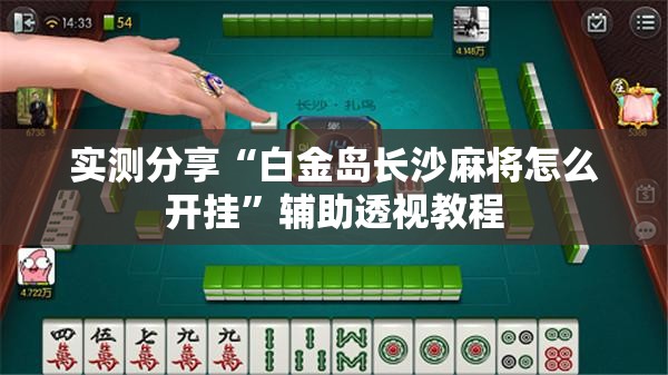 实测分享“白金岛长沙麻将怎么开挂”辅助透视教程