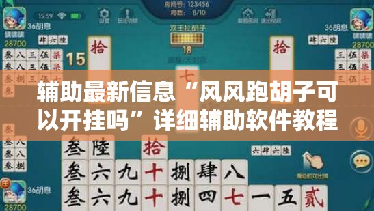 辅助最新信息“风风跑胡子可以开挂吗”详细辅助软件教程