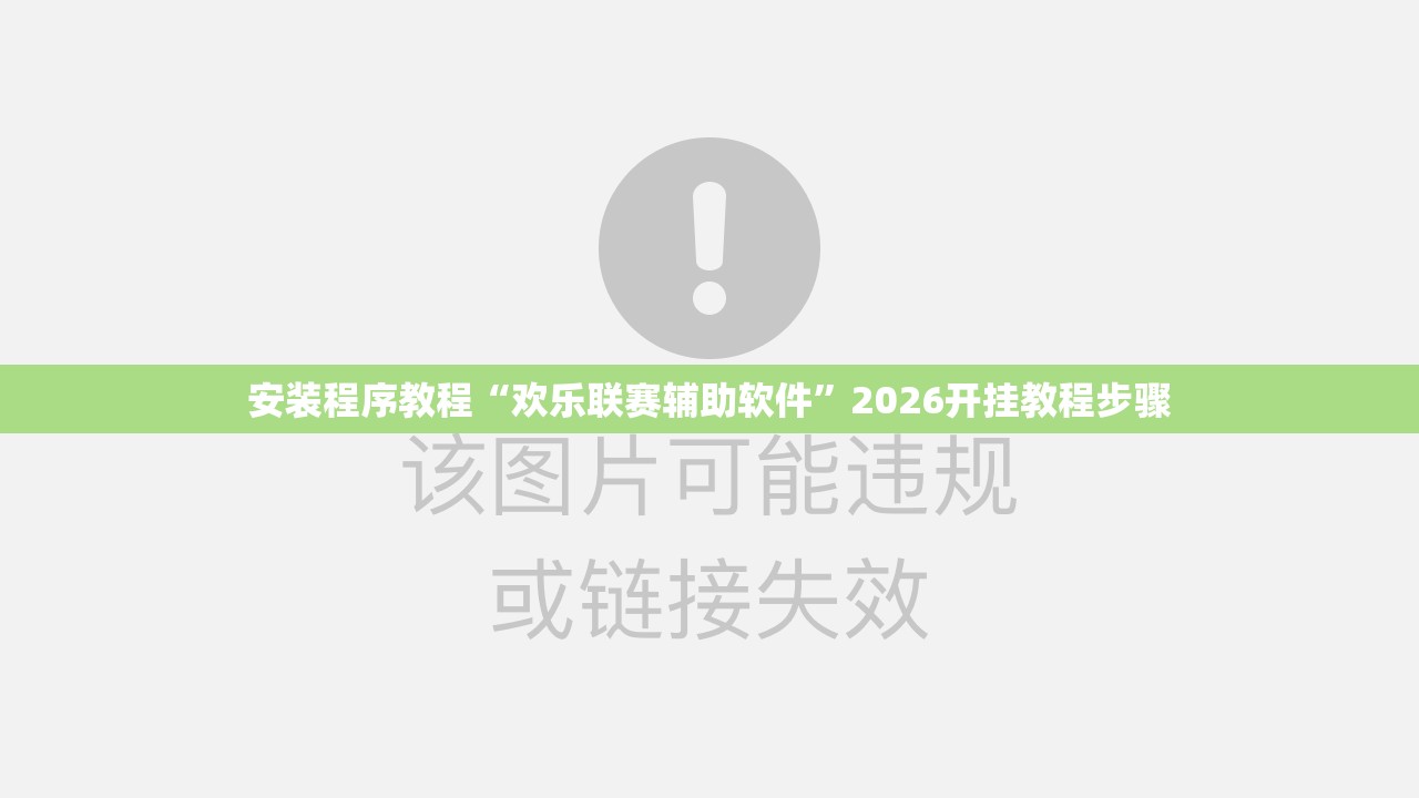 安装程序教程“欢乐联赛辅助软件”2026开挂教程步骤