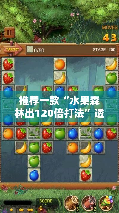 推荐一款“水果森林出120倍打法”透视开挂辅助教程