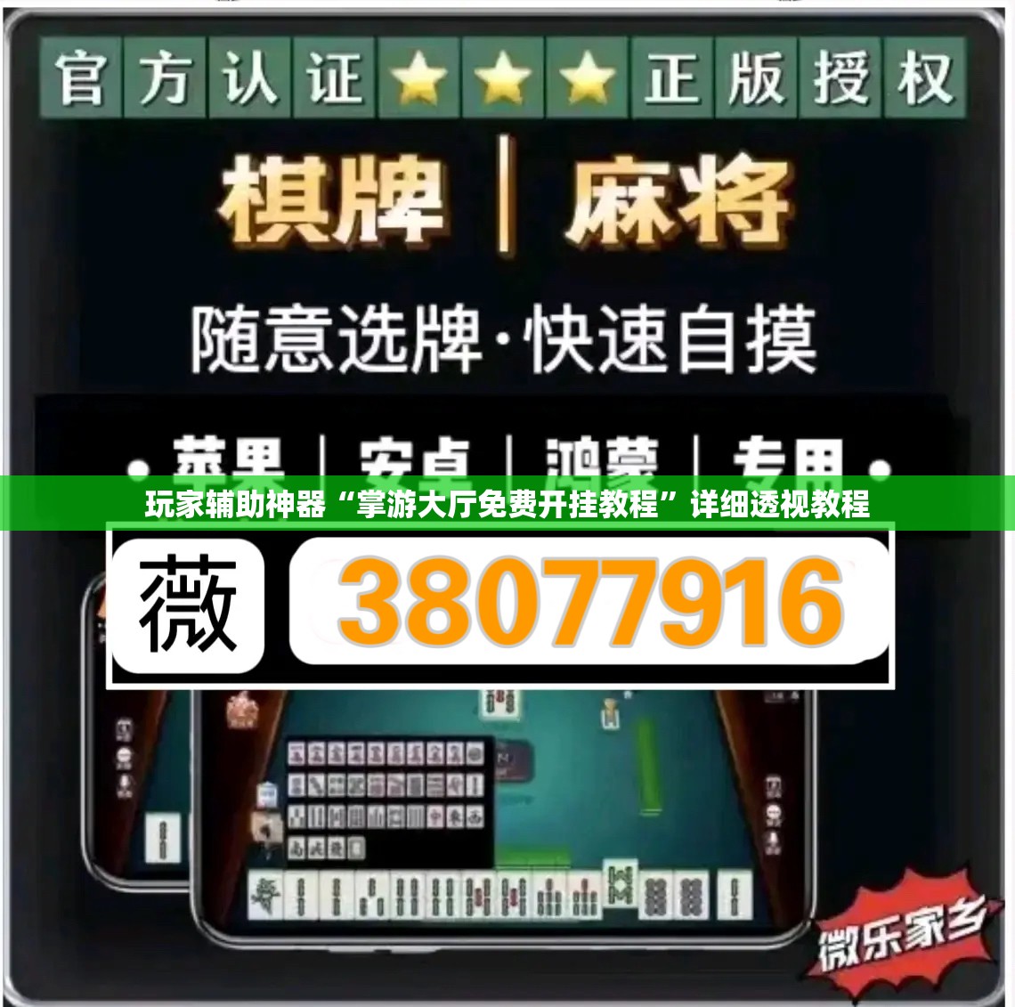 玩家辅助神器“掌游大厅免费开挂教程”详细透视教程