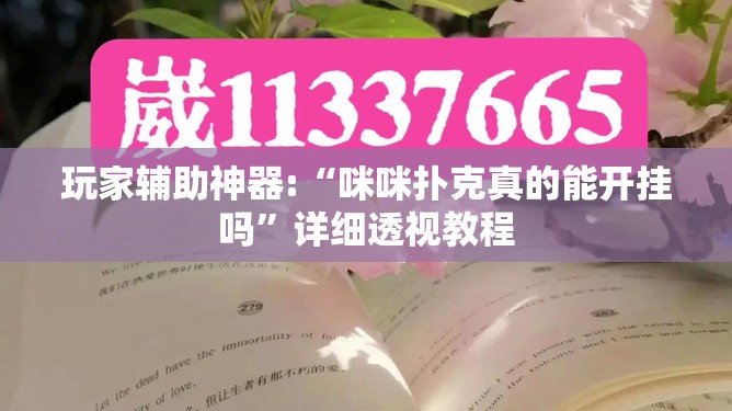 玩家辅助神器:“咪咪扑克真的能开挂吗”详细透视教程
