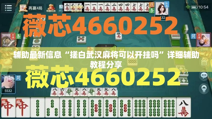 辅助最新信息“搓白武汉麻将可以开挂吗	”详细辅助教程分享