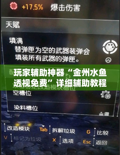 玩家辅助神器“金州水鱼透视免费”详细辅助教程分享