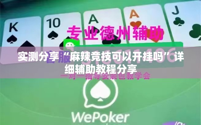 实测分享“麻辣竞技可以开挂吗	”详细辅助教程分享