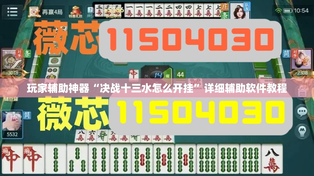 玩家辅助神器“决战十三水怎么开挂	”详细辅助软件教程