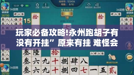 玩家必备攻略!永州跑胡子有没有开挂	”原来有挂 难怪会一直输
