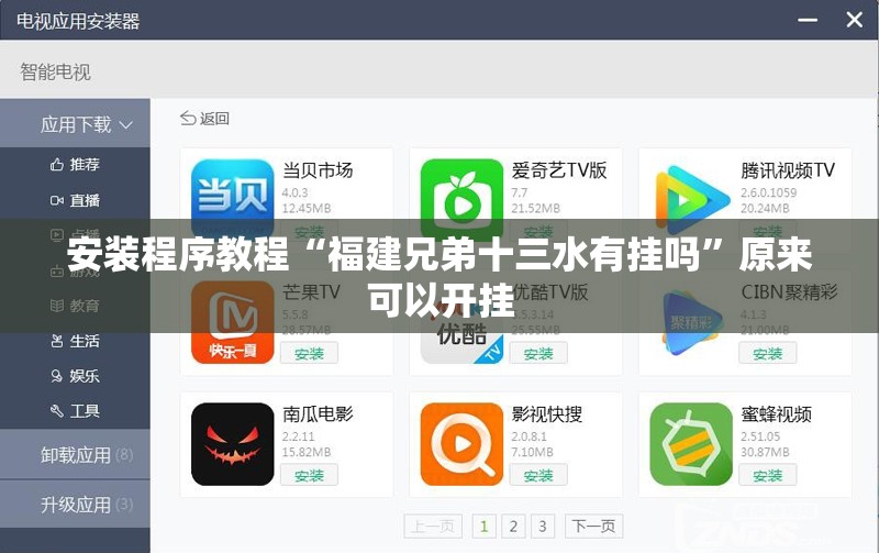 安装程序教程“福建兄弟十三水有挂吗	”原来可以开挂