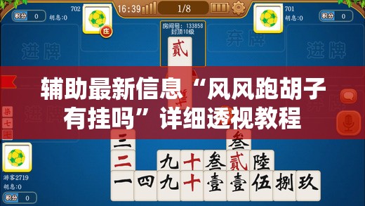 辅助最新信息“风风跑胡子有挂吗”详细透视教程