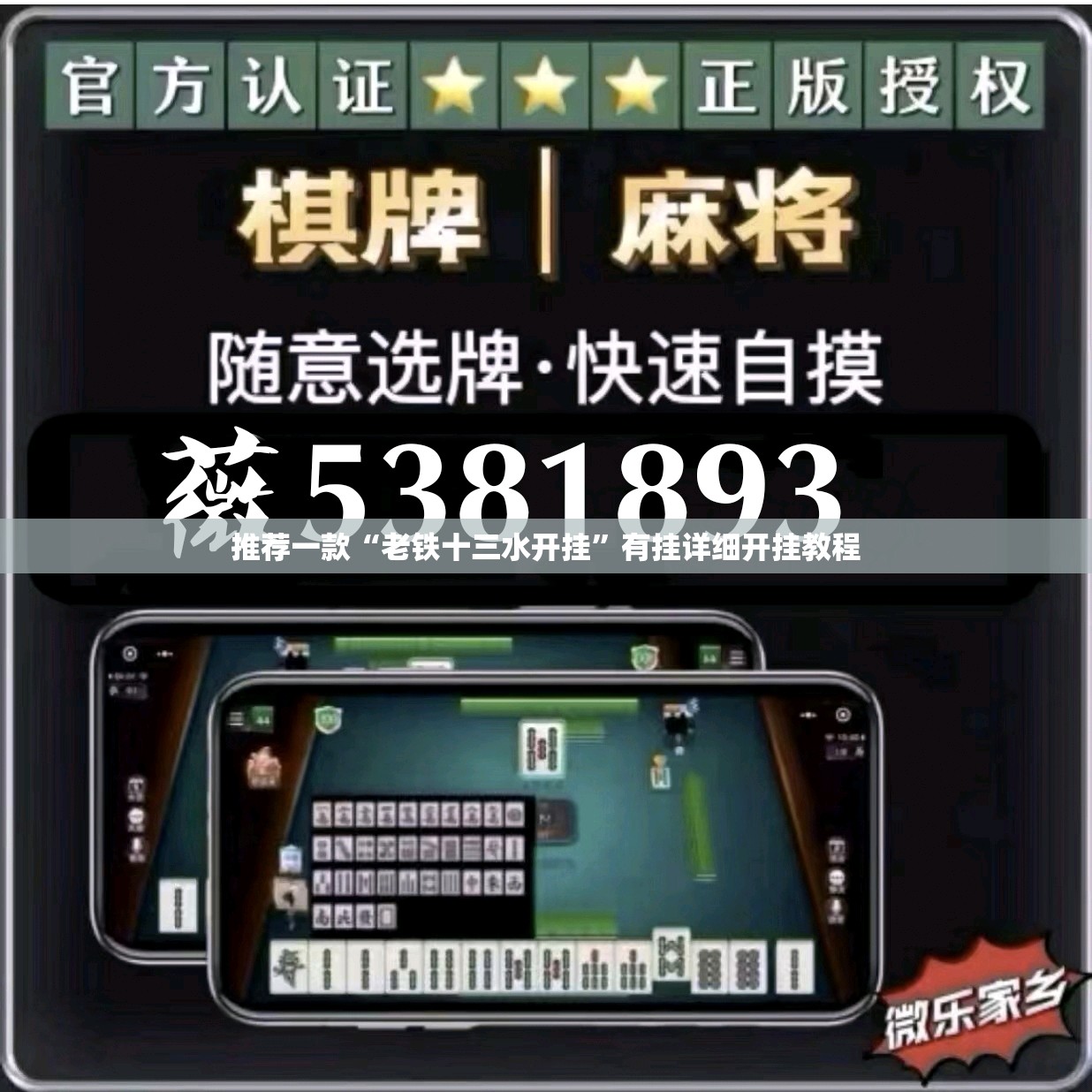 推荐一款“老铁十三水开挂”有挂详细开挂教程