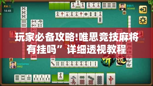 玩家必备攻略!唯思竞技麻将有挂吗”详细透视教程