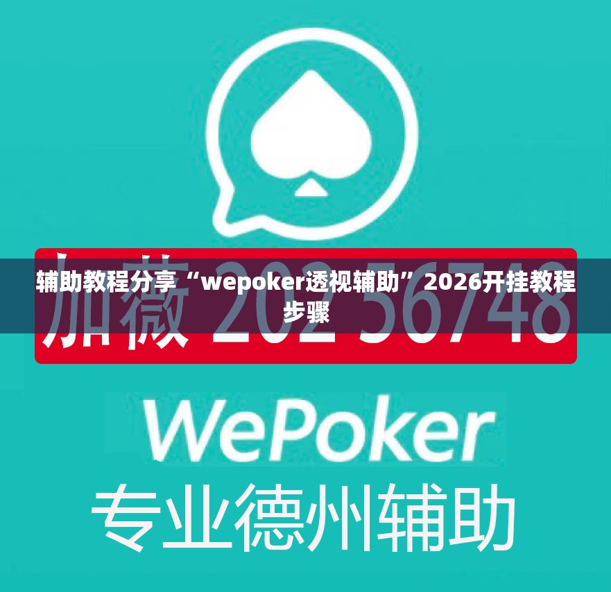 辅助教程分享“wepoker透视辅助”2026开挂教程步骤