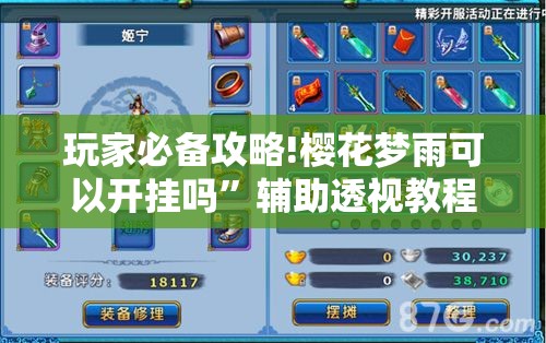 玩家必备攻略!樱花梦雨可以开挂吗”辅助透视教程