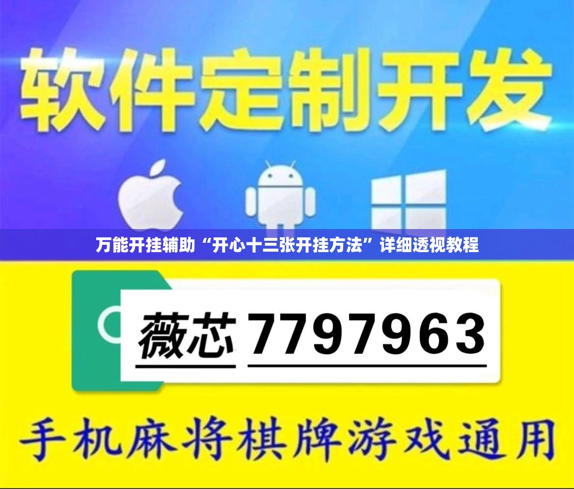 万能开挂辅助“开心十三张开挂方法”详细透视教程