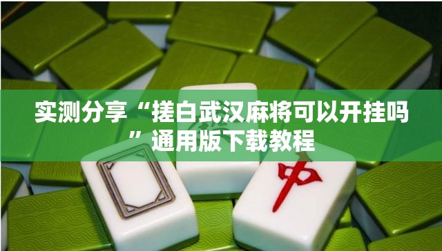 实测分享“搓白武汉麻将可以开挂吗”通用版下载教程