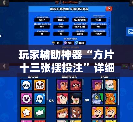 玩家辅助神器“方片十三张摆投注”详细分享装挂步骤