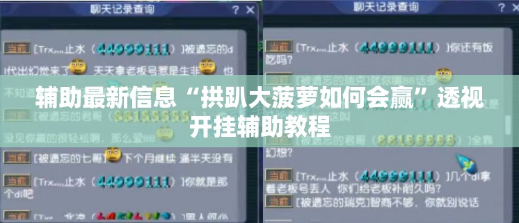 辅助最新信息“拱趴大菠萝如何会赢”透视开挂辅助教程