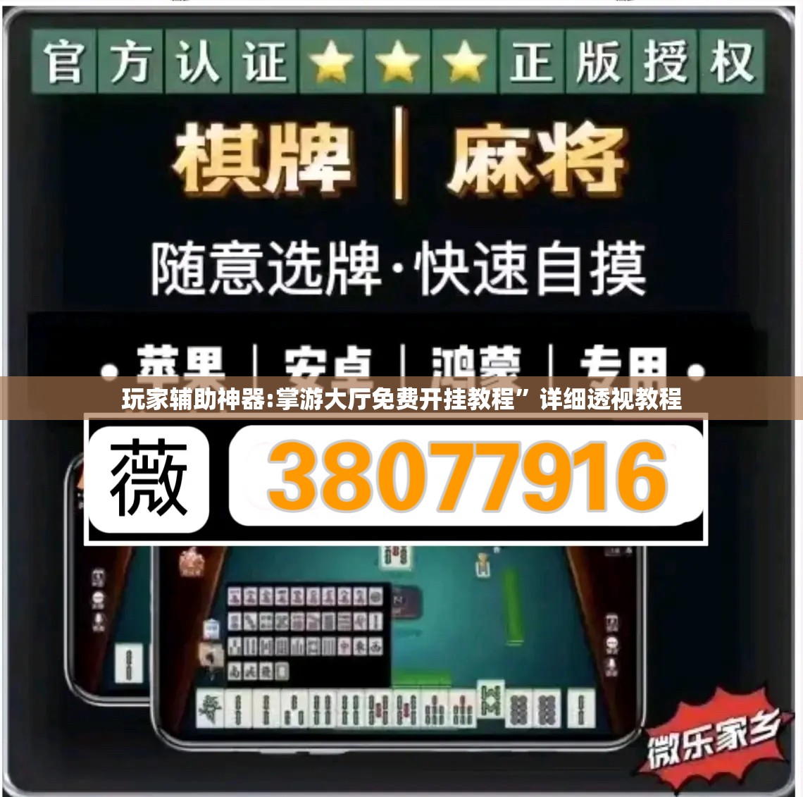 玩家辅助神器:掌游大厅免费开挂教程	”详细透视教程