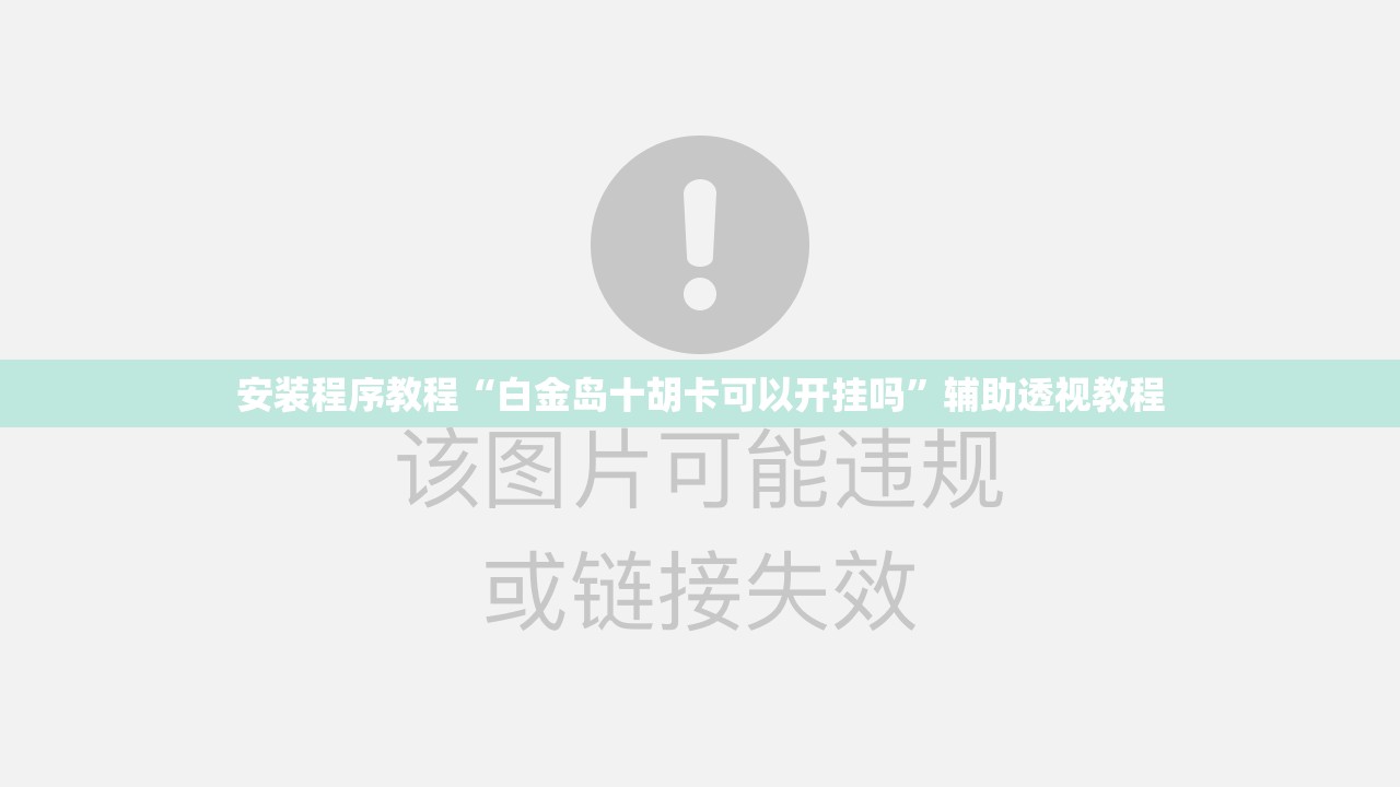 安装程序教程“白金岛十胡卡可以开挂吗	”辅助透视教程