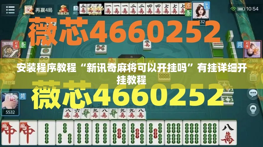 安装程序教程“新讯奇麻将可以开挂吗”有挂详细开挂教程