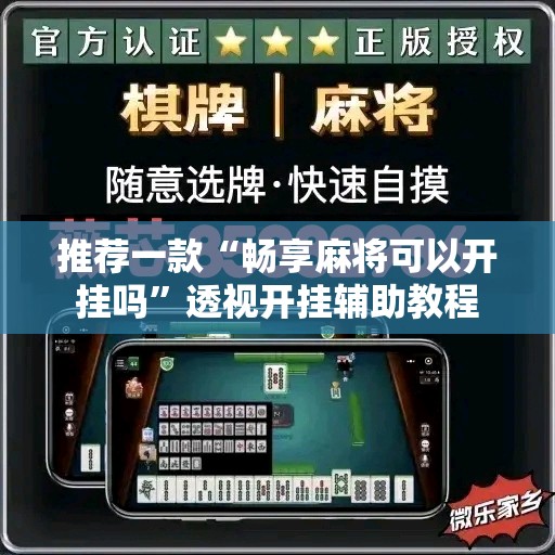 推荐一款“畅享麻将可以开挂吗”透视开挂辅助教程