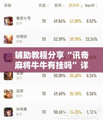 辅助教程分享“讯奇麻将牛牛有挂吗”详细分享装挂步骤