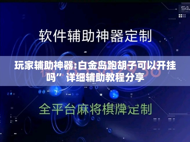 玩家辅助神器:白金岛跑胡子可以开挂吗”详细辅助教程分享