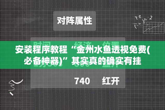 安装程序教程“金州水鱼透视免费(必备神器)”其实真的确实有挂