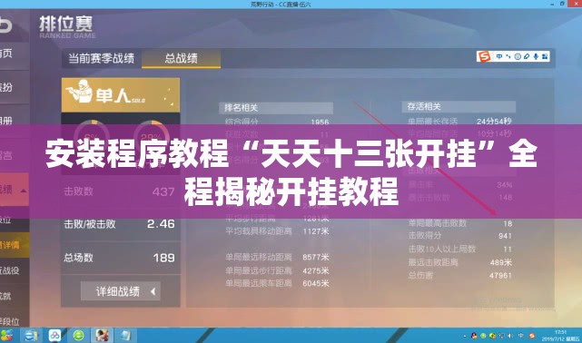 安装程序教程“天天十三张开挂	”全程揭秘开挂教程