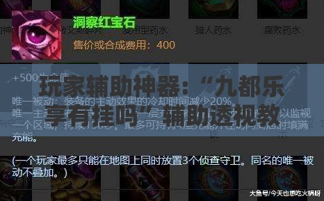 玩家辅助神器:“九都乐享有挂吗”辅助透视教程