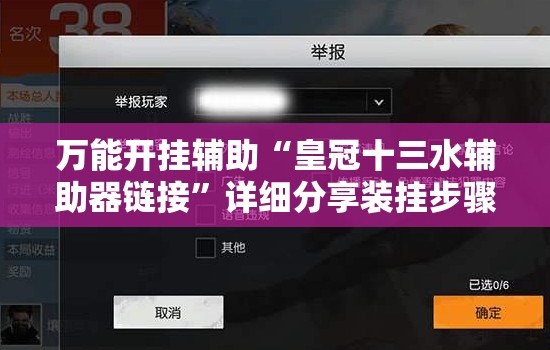 万能开挂辅助“皇冠十三水辅助器链接”详细分享装挂步骤