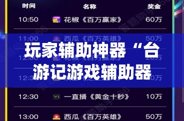 玩家辅助神器“台游记游戏辅助器(辅助神器)开挂详细教程